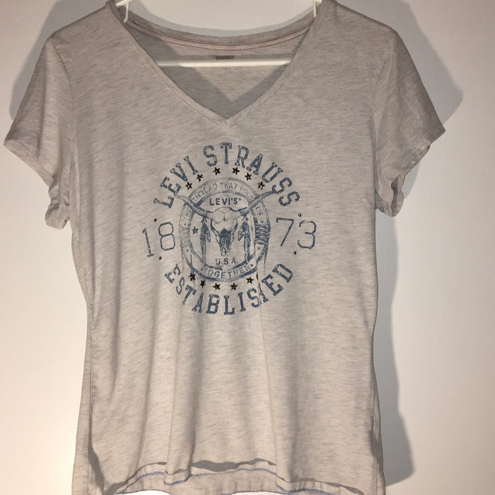 Levi grey shirt.